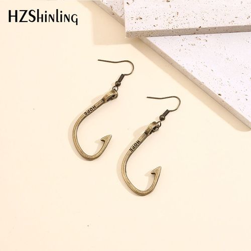Boucles D'oreilles Style Laiton Antique Pour Femmes, Accessoires De Pêche, Pendentif, À La Mode, Bijoux, 2022