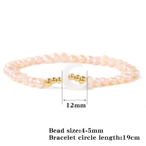 Bracelet En Coquillage Croissant De Lune Pour Homme Et Femme, Bijou En Nacre Naturelle, Breloque En Or, À La Mode