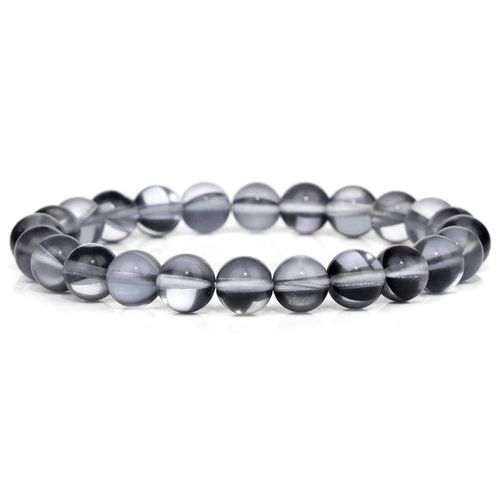 Bracelet En Pierre De Lune Et Cristal Pour Hommes Et Femmes, Bijoux Faits À La Main, Brillants, 8mm