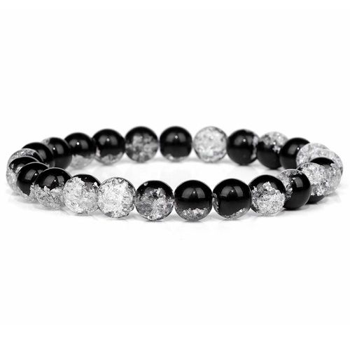 Bracelet En Pierre De Lune Et Cristal Pour Hommes Et Femmes, Bijoux Faits À La Main, Brillants, 8mm