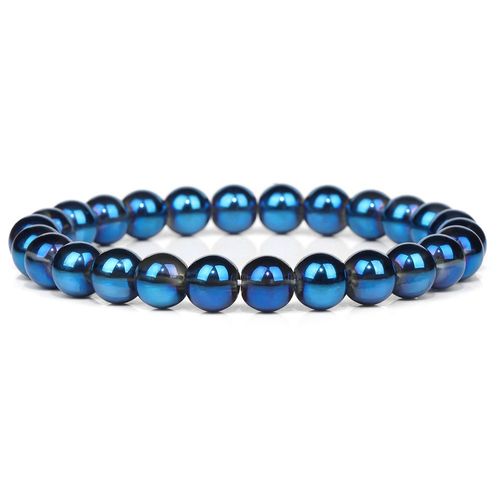 Bracelet En Pierre De Lune Et Cristal Pour Hommes Et Femmes, Bijoux Faits À La Main, Brillants, 8mm
