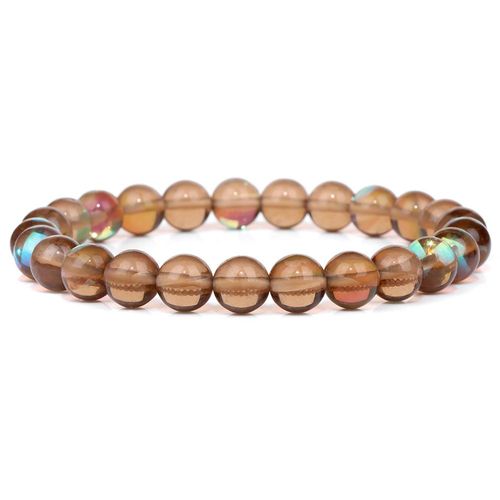 Bracelet En Pierre De Lune Et Cristal Pour Hommes Et Femmes, Bijoux Faits À La Main, Brillants, 8mm