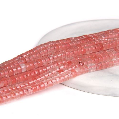 Perles De Rondelle En Pierre Naturelle 4x2mm, Perle D'oeil De Tigre Polie Boulier Rhodochrosite, Perle De Brin Lâche, Bracelet De Bijoux Diy