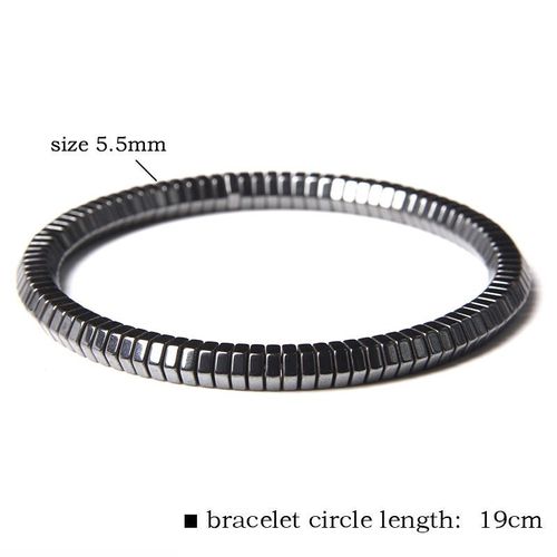 Bracelets En Hématite Naturelle Pour Hommes Et Femmes, Perles En Pierre Noire, Pas De Gravier Magnétique, Mode 2023