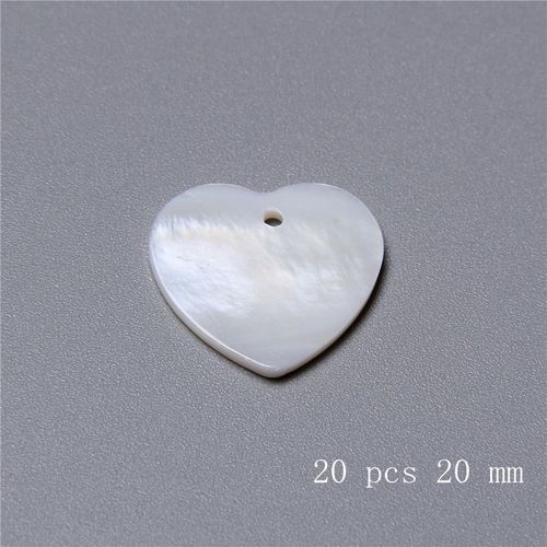 Pendentif Nacre En Forme De C¿Ur 12-20mm, Coquille Blanche Naturelle, Perles Lisses Pour La Fabrication De Bijoux Pour Femmes, Collier Cadeau