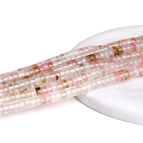 Perles De Rondelle En Pierre Naturelle 4x2mm, Perle D'oeil De Tigre Polie Boulier Rhodochrosite, Perle De Brin Lâche, Bracelet De Bijoux Diy