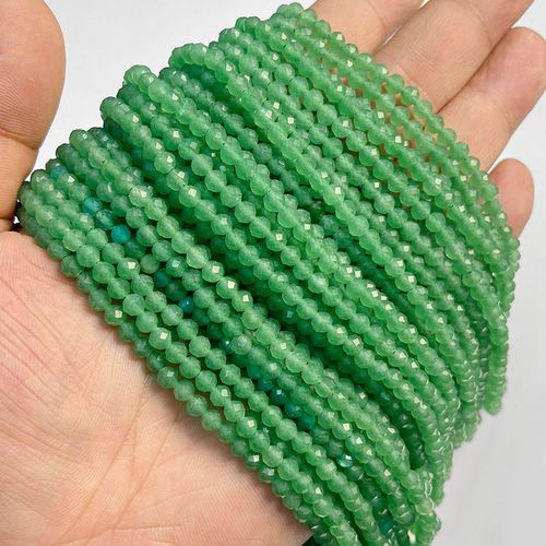 Perles Rondes En Pierre D'aventurine, Malachite, Préhnite Verte Naturelle, 4mm, Pour Collier À Faire Soi-Même, 15 Pouces