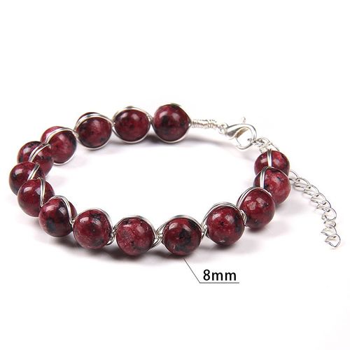 Bracelet Tourmaline Pastèque Rouge Pour Femmes, Cadeau De Nouvel An, Reiki, Amour, Boucle De C¿Ur, Chaîne Couleur Or Pour Filles