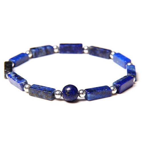Bracelets À Breloques En Améthyste Naturelle Pour Femmes, Perles De Couleur Argent, Rectangulaires, Bijoux De Prière Et De Méditation, Extensibles