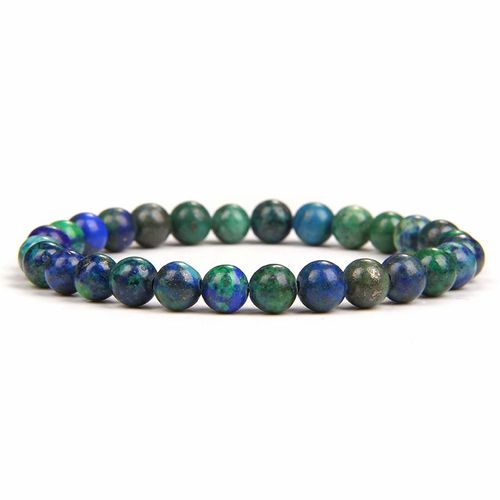 Bracelets En Pierre D'oeil De Tigre Bleu Royal Pour Hommes, Breloques De Couronne, Bracelet En Pierre Précieuse Polie, Bracelet Énergétique Pour Hommes, Bijoux