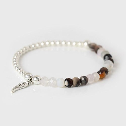 Bracelet À Breloques En Labradorite Pour Hommes Et Femmes, Bijoux À La Mode En Pierre Naturelle, Perles À Facettes
