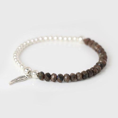 Bracelet À Breloques En Labradorite Pour Hommes Et Femmes, Bijoux À La Mode En Pierre Naturelle, Perles À Facettes