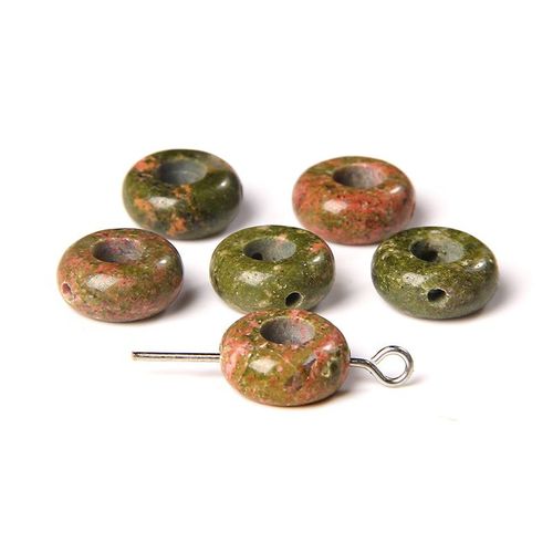Pendentif Rondelle En Pierre Naturelle, 15 Sortes, 11x11mm, Grand Trou Poli, Unkaite, Aventurine Verte, Image Jaspe Pour Cadre De Bricolage