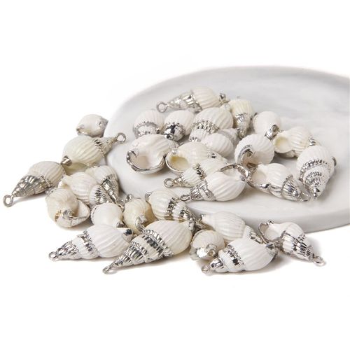 Boucles D'oreilles À Breloques En Forme De Coquillage Pour Travaux Manuels, Accessoire De Bijouterie, Collier, Conque Irrégulière Plaquée, 2 À 10 Pièces, Vente En Gros