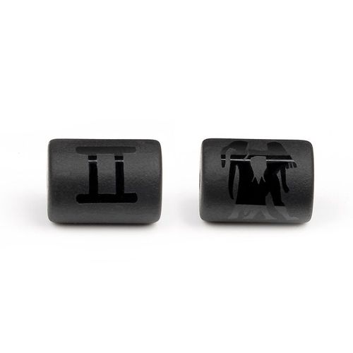 12 Breloques Du Zodiaque Constellation, Onyx Noir, Symbole Du Zodiaque, Cylindre, Perles Amples Pour Bricolage, Fabrication De Bijoux, Bracelets, Accessoires