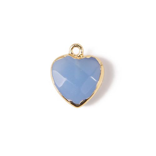 1-5 Pièces Pendentifs En Pierre Naturelle ¿Il De Tigre En Forme De C¿Ur À Facettes Plaqué Or Connecteur De Déclaration Charme Pour La Fabrication De Bijoux Diy