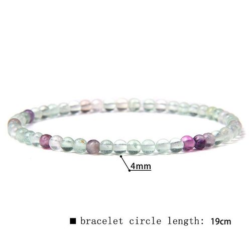 41 Sortes De Bracelets En Perles De Fluorite Naturelles De 4mm Pour Femmes, Bracelet Élastique Fait À La Main Pour Hommes, Pierre De Sodalite De Grade A, Bijoux Polis