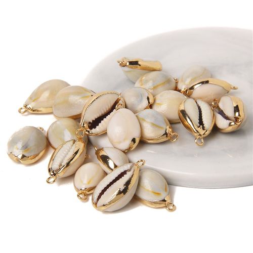 Boucles D'oreilles À Breloques En Forme De Coquillage Pour Travaux Manuels, Accessoire De Bijouterie, Collier, Conque Irrégulière Plaquée, 2 À 10 Pièces, Vente En Gros