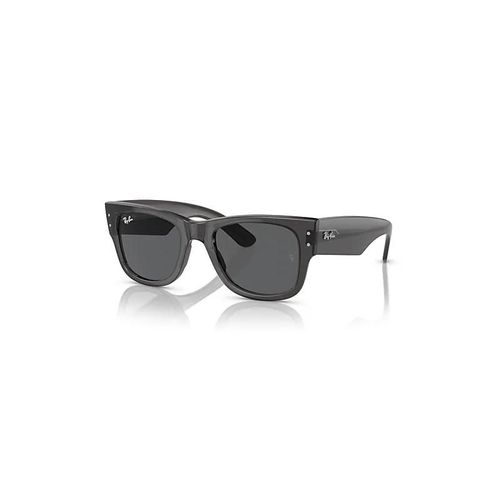 Ray-Ban Mega Wayfarer Lunettes De Soleil Monture Transparent Noir Verres Gris 51-21