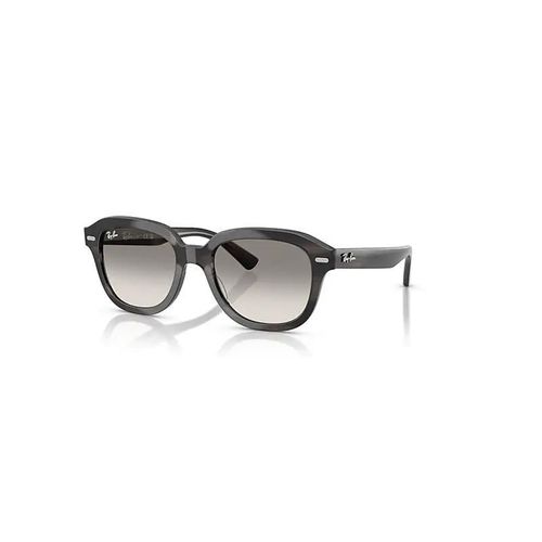 Ray-Ban Erik Lunettes De Soleil Monture Rayé Gris Verres Gris 53-20