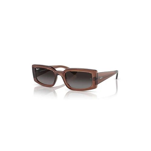 Ray-Ban Kiliane Bio-Based Lunettes De Soleil Monture Transparent Marron Verres Gris Polarisé 54-21