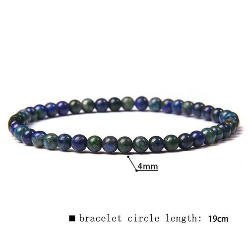 41 Sortes De Bracelets En Perles De Fluorite Naturelles De 4mm Pour Femmes, Bracelet Élastique Fait À La Main Pour Hommes, Pierre De Sodalite De Grade A, Bijoux Polis