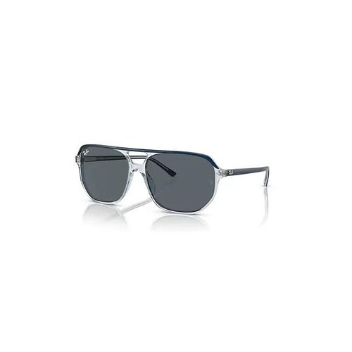 Ray-Ban Bill One Lunettes De Soleil Monture Bleu Sur Bleu Transparent Verres Bleu 60-16
