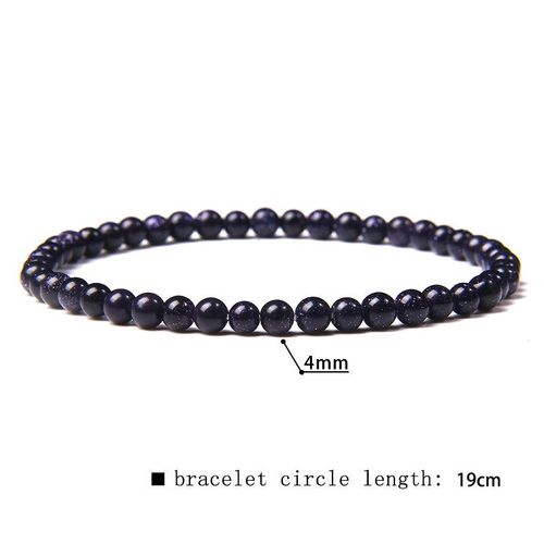 41 Sortes De Bracelets En Perles De Fluorite Naturelles De 4mm Pour Femmes, Bracelet Élastique Fait À La Main Pour Hommes, Pierre De Sodalite De Grade A, Bijoux Polis