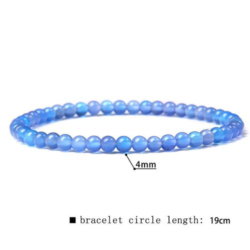 41 Sortes De Bracelets En Perles De Fluorite Naturelles De 4mm Pour Femmes, Bracelet Élastique Fait À La Main Pour Hommes, Pierre De Sodalite De Grade A, Bijoux Polis