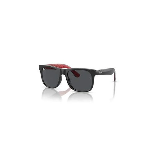 Ray-Ban Justin Kids Marvel Miles Morales Lunettes De Soleil Monture Black And Red Internal With Black Web Verres Gris 48-16