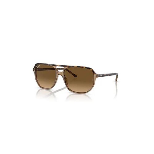 Ray-Ban Bill One Lunettes De Soleil Monture Havana Sur Marron Transparent Verres Brun Polarisé 60-16