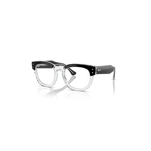 Ray-Ban Mega Hawkeye Optics Monture Noir Sur Transparent Verres Incolore Polarisé 50-21