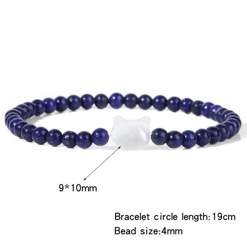 Bracelets À Breloques En Coquillage De Chat Pour Femme, Pierre Naturelle, Petits Bracelets Perlés, Ystes De L'atterrissage Mignons, Quartz Animal, Joli Cadeau