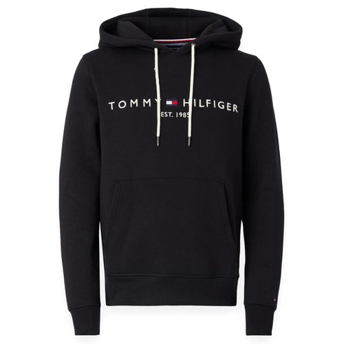 Tommy Hilfiger Logo Hoodie Noir