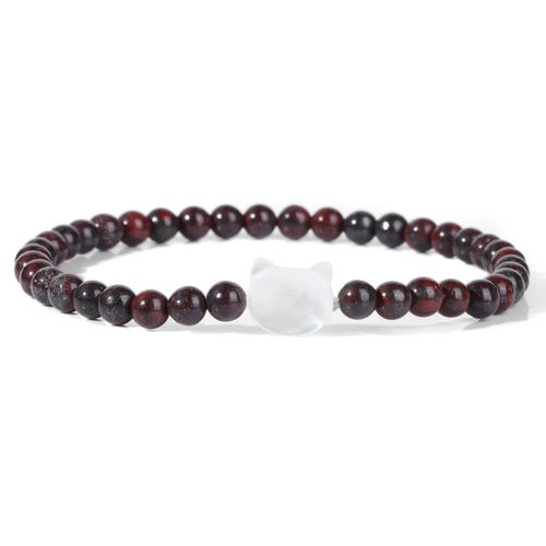 Bracelets À Breloques En Coquillage De Chat Pour Femme, Pierre Naturelle, Petits Bracelets Perlés, Ystes De L'atterrissage Mignons, Quartz Animal, Joli Cadeau