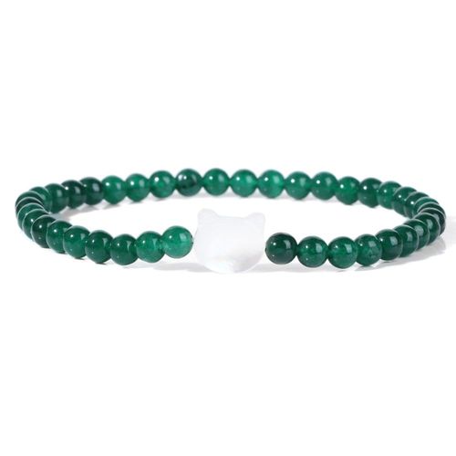 Bracelets À Breloques En Coquillage De Chat Pour Femme, Pierre Naturelle, Petits Bracelets Perlés, Ystes De L'atterrissage Mignons, Quartz Animal, Joli Cadeau