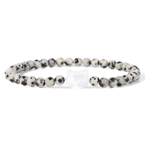 Bracelets À Breloques En Coquillage De Chat Pour Femme, Pierre Naturelle, Petits Bracelets Perlés, Ystes De L'atterrissage Mignons, Quartz Animal, Joli Cadeau