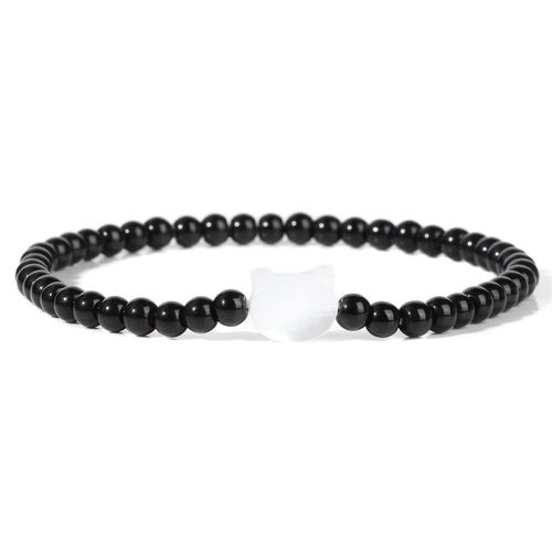 Bracelets À Breloques En Coquillage De Chat Pour Femme, Pierre Naturelle, Petits Bracelets Perlés, Ystes De L'atterrissage Mignons, Quartz Animal, Joli Cadeau