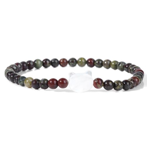 Bracelets À Breloques En Coquillage De Chat Pour Femme, Pierre Naturelle, Petits Bracelets Perlés, Ystes De L'atterrissage Mignons, Quartz Animal, Joli Cadeau