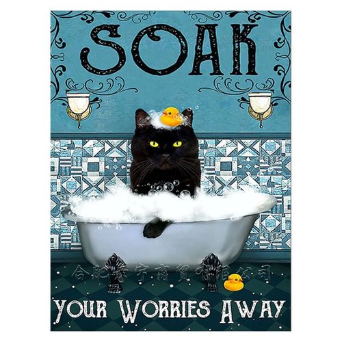 Kit Diy Tableau Diamant 5d Peinture En Brique, Dessin Animé Mignon, Chat, Animal, Art, Anime, Toile, Ensemble De Peinture, Ple - Décoration Murale Moderne, Cadeau Créatif Anti-Stress Pour Adultes