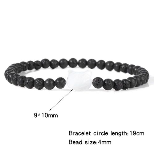Bracelets À Breloques En Coquillage De Chat Pour Femme, Pierre Naturelle, Petits Bracelets Perlés, Ystes De L'atterrissage Mignons, Quartz Animal, Joli Cadeau