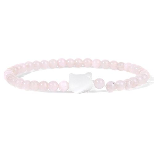 Bracelets À Breloques En Coquillage De Chat Pour Femme, Pierre Naturelle, Petits Bracelets Perlés, Ystes De L'atterrissage Mignons, Quartz Animal, Joli Cadeau