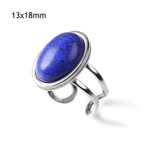 Bague Vintage En Pierre Naturelle D'aventurine, Grand Cabochon Ouvert, Ajustable, Bijoux Pour Homme Et Femme