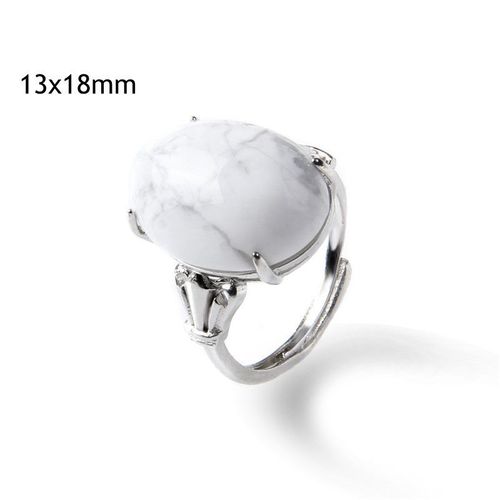 Bague Vintage En Pierre Naturelle D'aventurine, Grand Cabochon Ouvert, Ajustable, Bijoux Pour Homme Et Femme