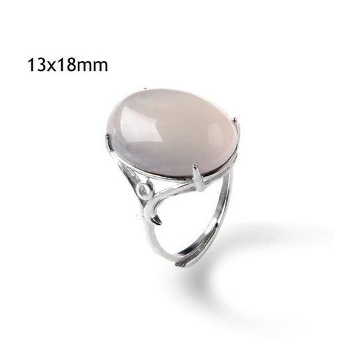 Bague Vintage En Pierre Naturelle D'aventurine, Grand Cabochon Ouvert, Ajustable, Bijoux Pour Homme Et Femme