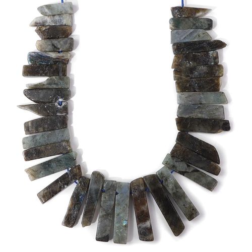 Perle De Quartz Natura Alanding Yists Point, Anciers Percé, Tranche De Dalle, Pierre Rugueuse, Perles Pour Bricolage, Collier De Bijoux Exécutifs, 5-8*20-48mm, 15.5 Po