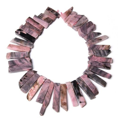 Perle De Quartz Natura Alanding Yists Point, Anciers Percé, Tranche De Dalle, Pierre Rugueuse, Perles Pour Bricolage, Collier De Bijoux Exécutifs, 5-8*20-48mm, 15.5 Po