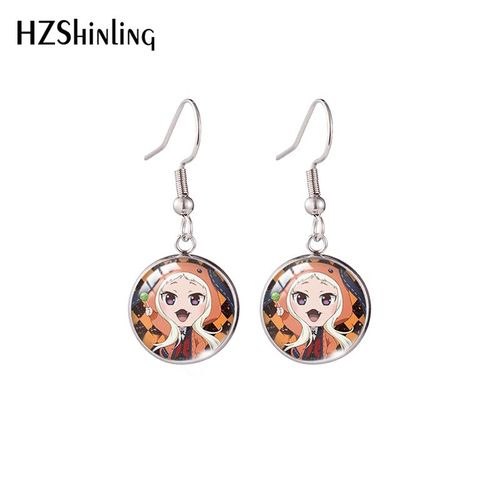 Boucles D'oreilles Rondes En Acier Inoxydable, Nouveau Modèle, Kakegurui Runa Yomozuki Jabami, Cabochon En Verre, Pendentif Goutte, Crochet, Bijoux
