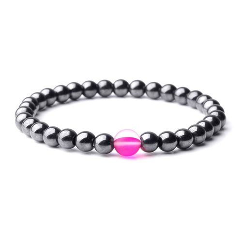 Bracelets En Hématite Naturelle Pour Hommes Et Femmes, Perles Rondes En Pierre De Lune Flash Arc-En-Ciel Mat, Bijoux Cadeau À La Mode, 6mm, 2023