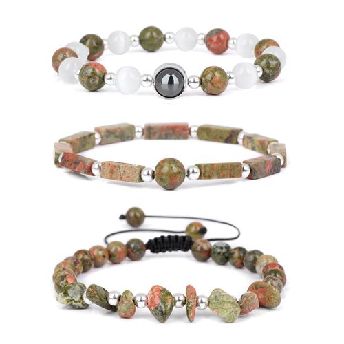 Bracelet En Cristal Naturel Tressé Pour Hommes Et Femmes, Pierre Neutre D'eau Rouge, Breloques Étoile De Soleil, Bracelets De Guérison, Bijoux, 3 Pièces